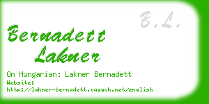 bernadett lakner business card